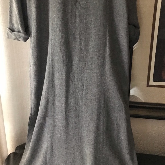 Zara Trafaluc Grey Maxi Dress w 3/4 Sleeves V Neck - Picture 5 of 9